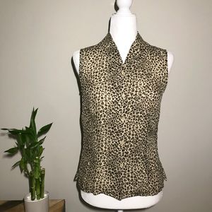 Ann Taylor Leopard Print Blouse